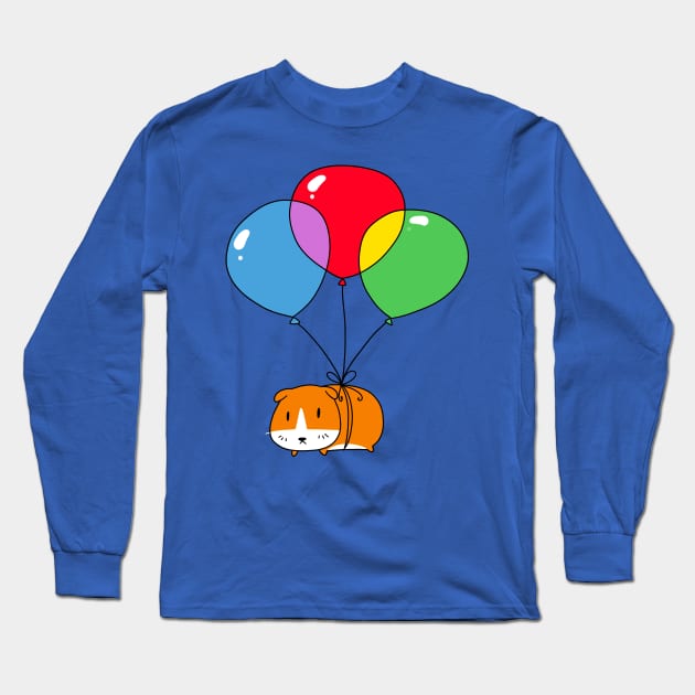 Balloon Guinea Pig Long Sleeve T-Shirt by saradaboru